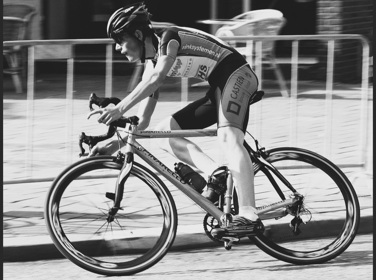 Dave de Best in actie op de racefiets